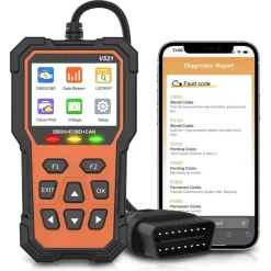 OBD2 DIAGNOSI AUTO ITALIANO LETTORE CANCELLAZIONE CODICI ERRORE SPIA MOTORE V521