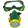OCCHIALI MASCHERA CON RESPIRATORE FILTRO ANTIPOLVERE GAS PROTEZIONE SICUREZZA