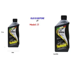 OLIO MOTORE LUBRIFICANTE MISCELA PER MOTORINI MOTO A DUE TEMPI RENNOIL HIGH POWER 2T