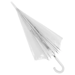 OMBRELLO TRASPARENTE A CUPOLA AUTOMATICO 90CM IN PVC PROTEZIONE SOLE E PIOGGIA