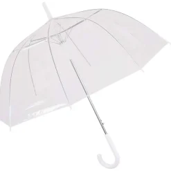 OMBRELLO TRASPARENTE A CUPOLA AUTOMATICO 90CM IN PVC PROTEZIONE SOLE E PIOGGIA