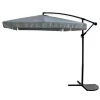OMBRELLONE A BRACCIO LATERALE DA GIARDINO 3X3MT PROTEZIONE SOLE GRIGIO CON BASE 223217