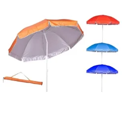 OMBRELLONE 240CM CON SNODO 28/32 STECCHE NYLON TINTA UNITA 4C 170GR BORSA 4096234