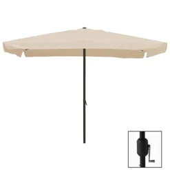 OMBRELLONE DA GIARDINO ESTERNO BALCONE TERRAZZO BEIGE 3X2 MT CON MANOVELLA 223221