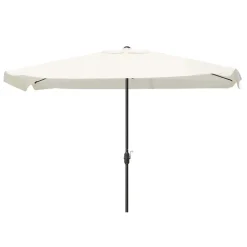 OMBRELLONE DA GIARDINO ESTERNO BALCONE TERRAZZO BIANCO 3X2 MT CON MANOVELLA 223223