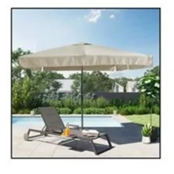 OMBRELLONE DA GIARDINO 3X4 MT ARREDO ESTERNO BALCONE TERRAZZO PATIO BEIGE 223236