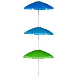 OMBRELLONE MARE 180 CM CON SNODO PALO ACCIAIO CON SACCA COLORI ASSORTITI 4096258