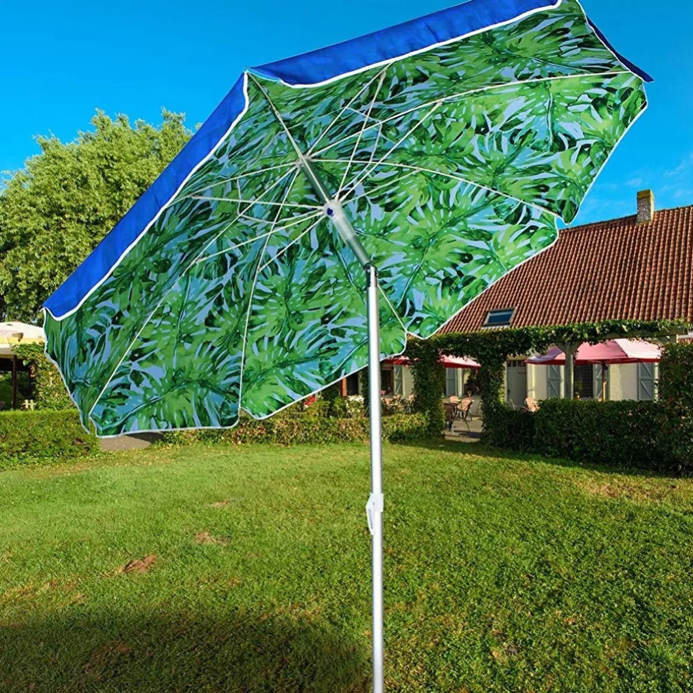 OMBRELLONE MARE SPIAGGIA GIARDINO ALLUMINIO GRANDE 200CM TROPICAL CON CUSTODIA