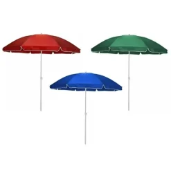 OMBRELLONE SPIAGGIA MARE DA 180 CM TINTA UNITA REGOLABILE CON SACCA TRASPORTO 618405