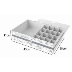 ORGANIZER ARMADIO 16 + 1 SCOMPARTI SCATOLA SALVASPAZIO 43X28X11CM FANTASIA 87325