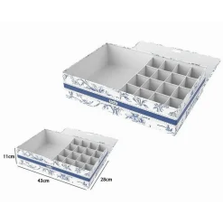 ORGANIZER ARMADIO 16 + 1 SCOMPARTI SCATOLA SALVASPAZIO 43X28X11CM FANTASIA 87325