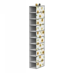 ORGANIZER ARMADIO 10 RIPIANI SCAFFALE PENSILE PORTA OGGETTI BORSE 15x30x120 CM