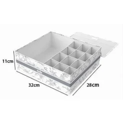 ORGANIZER ARMADIO 12+1 SCOMPARTI SCATOLA SALVASPAZIO 32X28X11 CM FANTASIA 87324