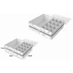 ORGANIZER ARMADIO 12+1 SCOMPARTI SCATOLA SALVASPAZIO 32X28X11 CM FANTASIA 87324