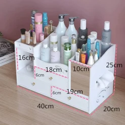 ORGANIZER COMPATTO MULTISTRATO CON SPECCHIO CASSETTI PER TRUCCO ACCESSORI GIOIELLI