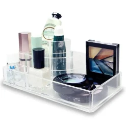 ORGANIZER COSMETICI MAKE UP ACCESSORI ESPOSITORE 8 SCOMPARTI 17X9CM ACRILICO