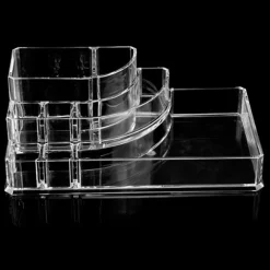 ORGANIZER COSMETICI MAKE UP ACCESSORI ESPOSITORE 8 SCOMPARTI 17X9CM ACRILICO