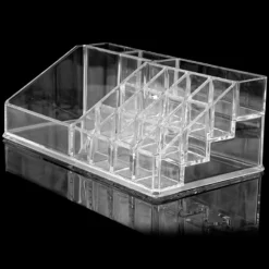 Organizer Cosmetici Make Up Accessori Espositore 16 Scomparti 17 x 9cm Acrilico