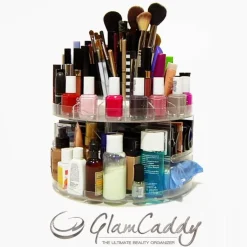 ORGANIZER ESPOSITORE COSMETICI MAKE UP TRUCCO GIREVOLE ROTANTE 360° GLAM CADDY