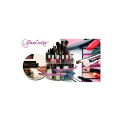 ORGANIZER ESPOSITORE COSMETICI MAKE UP TRUCCO GIREVOLE ROTANTE 360° GLAM CADDY
