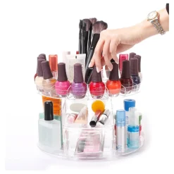 ORGANIZER ESPOSITORE COSMETICI MAKE UP TRUCCO GIREVOLE ROTANTE 360° GLAM CADDY