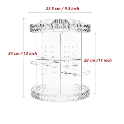 ORGANIZER ESPOSITORE PER TRUCCO GIREVOLE 360° ROTANTE COSMETICI PROFUMI MAKEUP