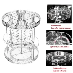 ORGANIZER ESPOSITORE PER TRUCCO GIREVOLE 360° ROTANTE COSMETICI PROFUMI MAKEUP