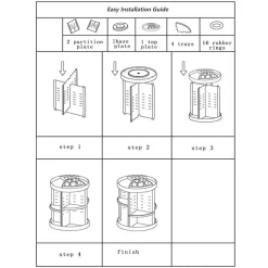 ORGANIZER ESPOSITORE PER TRUCCO GIREVOLE 360° ROTANTE COSMETICI PROFUMI MAKEUP