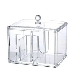 ORGANIZER ESPOSITORE RETTANGOLARE 4 COMPARTI ESY_10243 TRUCCO MAKE UP ACRILICO