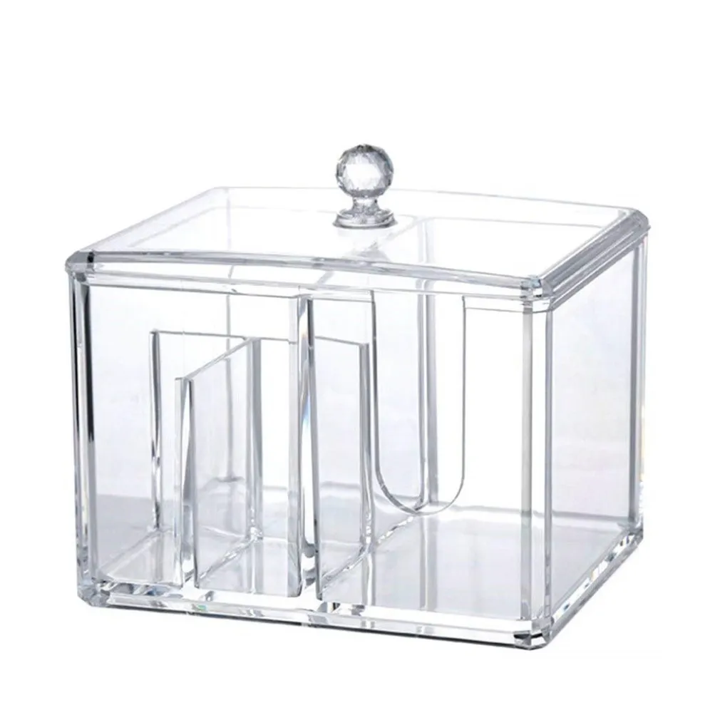 ORGANIZER ESPOSITORE RETTANGOLARE 4 COMPARTI ESY_10243 TRUCCO MAKE UP ACRILICO