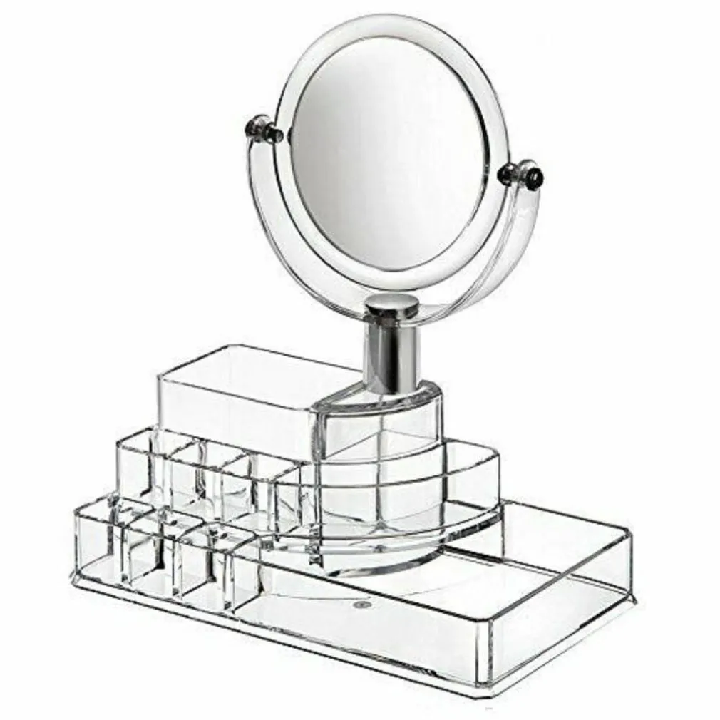 ORGANIZER ESPOSITORE TRUCCHI SMALTI MAKE UP COSMETICI ORGANIZZATORE CON SPECCHIO