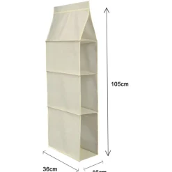 ORGANIZER GRUCCIA PER ARMADIO CON 3 RIPIANI SCOMPARTI TESSUTO SALVASPAZIO 69723