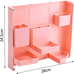 ORGANIZER IN PLASTICA PER TRUCCHI DA SCRIVANIA 24.5 X 28 CM POCHETTA PER TRUCCHI