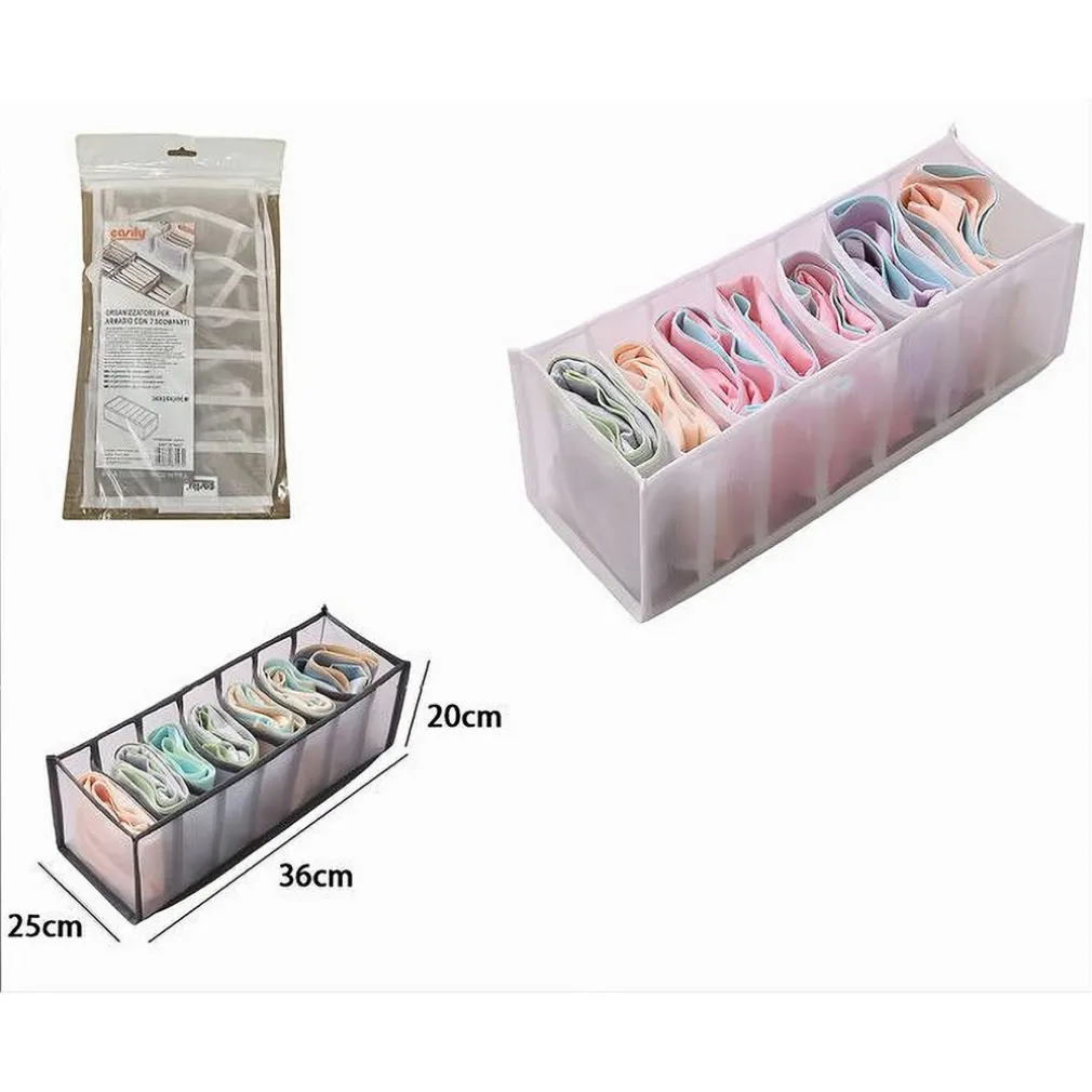 ORGANIZER ORGANIZZATORE PER ARMADIO CASSETTI MOBILE PIEGHEVOLE 7 SCOMPARTI 87407