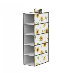 ORGANIZER PER ARMADIO 5 RIPIANI STRATI SCAFFALE PENSILE PORTA OGGETTI 15x30x70 CM