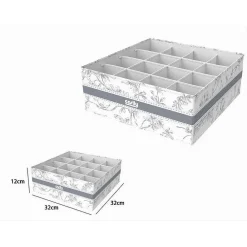 ORGANIZER PER ARMADIO 16 SCOMPARTI SCATOLA SALVASPAZIO 32X32X12CM FANTASIA 87332