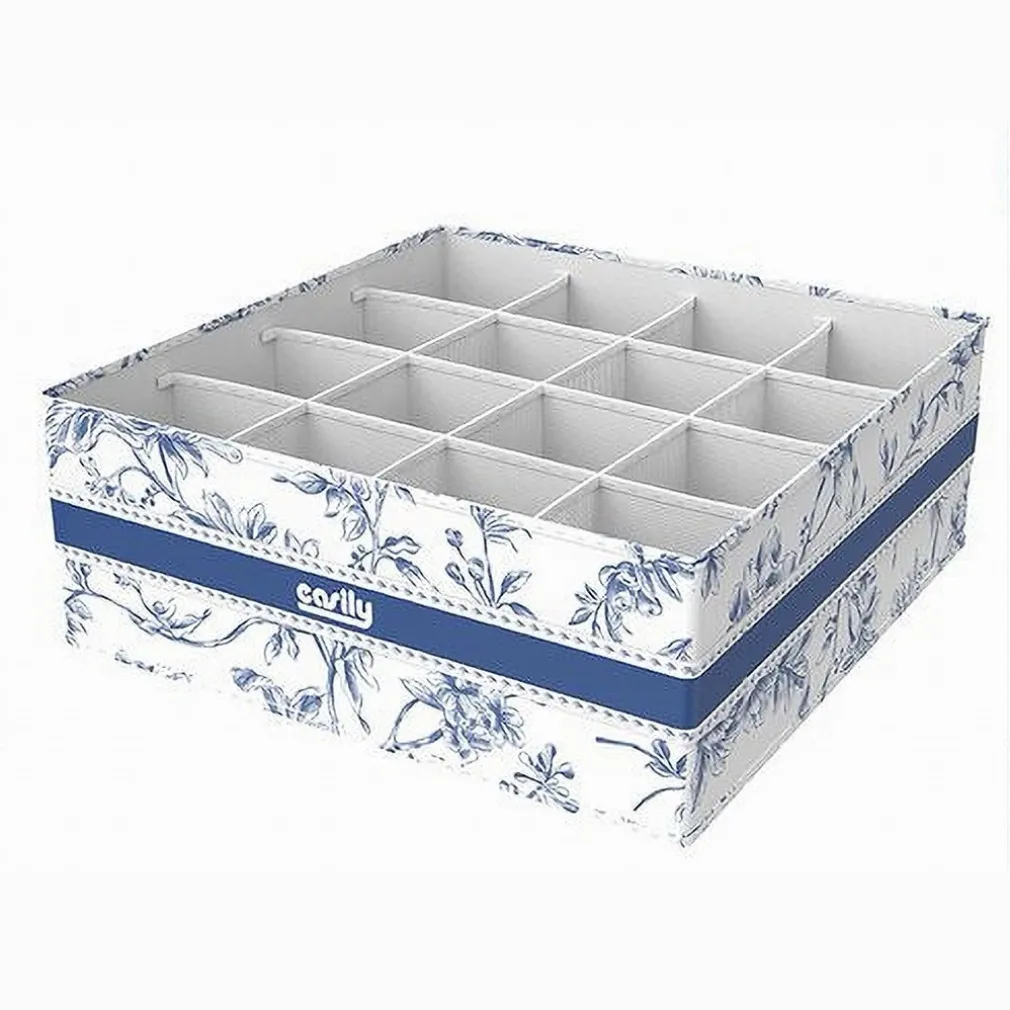 ORGANIZER PER ARMADIO 16 SCOMPARTI SCATOLA SALVASPAZIO 32X32X12CM FANTASIA 87332