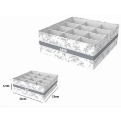 ORGANIZER PER ARMADIO 12 SCOMPARTI SCATOLA SALVASPAZIO 32X32X12CM FANTASIA 87331
