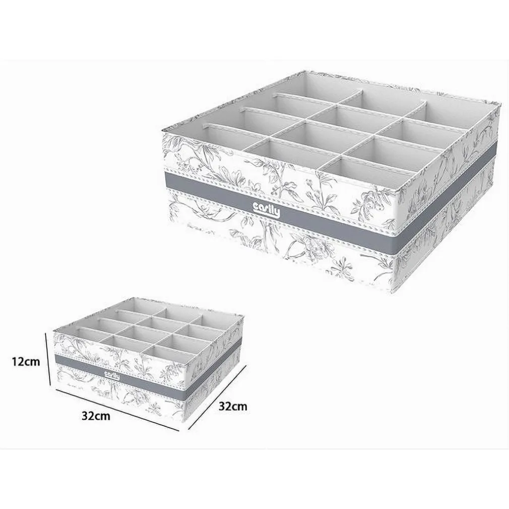 ORGANIZER PER ARMADIO 12 SCOMPARTI SCATOLA SALVASPAZIO 32X32X12CM FANTASIA 87331