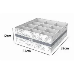 ORGANIZER PER ARMADIO 12 SCOMPARTI SCATOLA SALVASPAZIO 32X32X12CM FANTASIA 87331