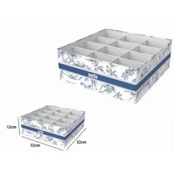 ORGANIZER PER ARMADIO 12 SCOMPARTI SCATOLA SALVASPAZIO 32X32X12CM FANTASIA 87331
