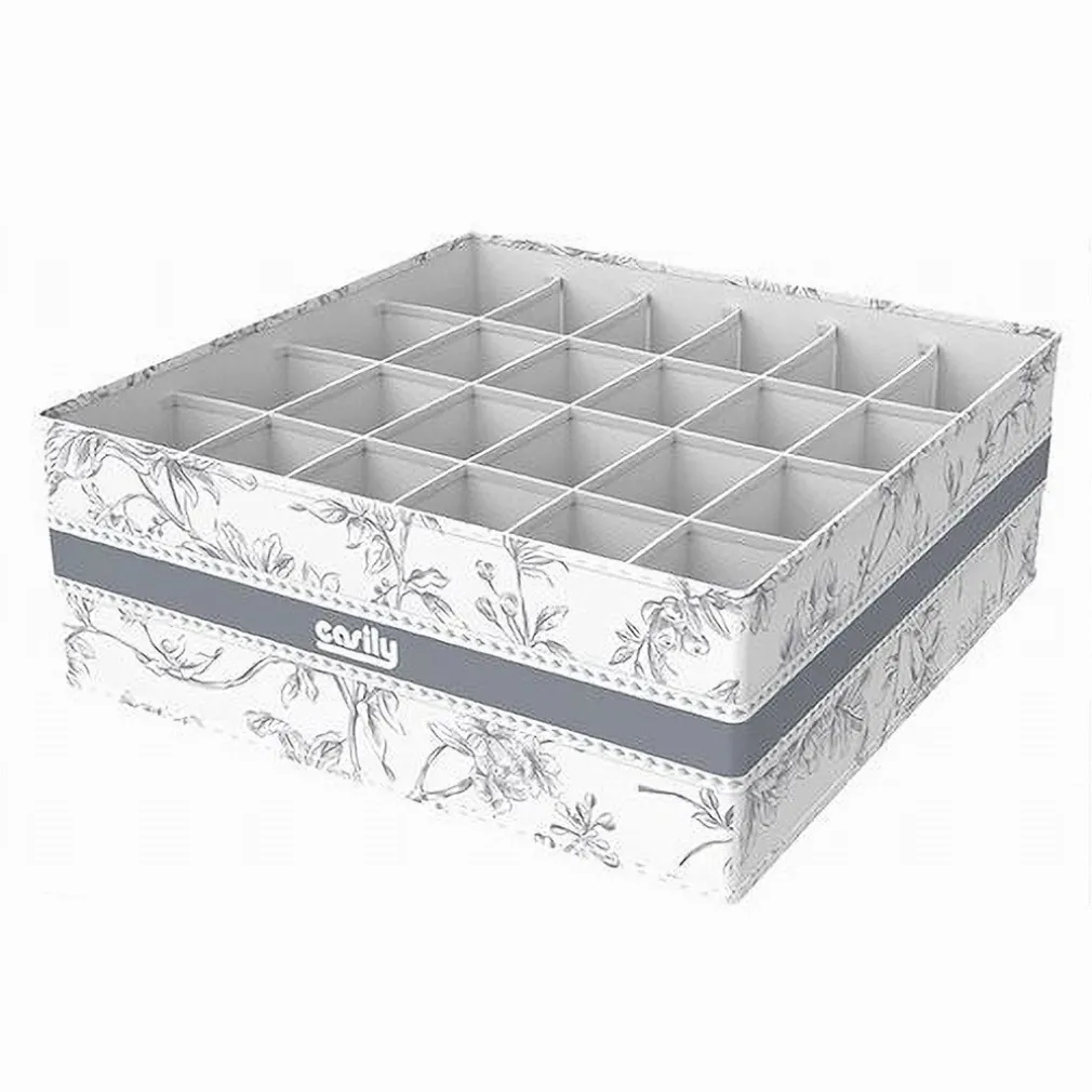 ORGANIZER PER ARMADIO 24 SCOMPARTI SCATOLA SALVASPAZIO 32X32X12CM FANTASIA 87334