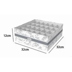 ORGANIZER PER ARMADIO 24 SCOMPARTI SCATOLA SALVASPAZIO 32X32X12CM FANTASIA 87334