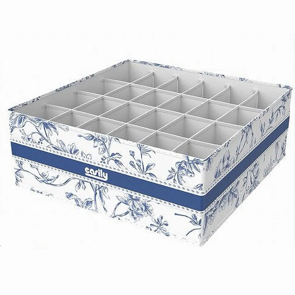 ORGANIZER PER ARMADIO 24 SCOMPARTI SCATOLA SALVASPAZIO 32X32X12CM FANTASIA 87334