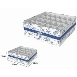 ORGANIZER PER ARMADIO 24 SCOMPARTI SCATOLA SALVASPAZIO 32X32X12CM FANTASIA 87334