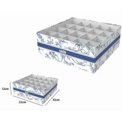 ORGANIZER PER ARMADIO 20 SCOMPARTI SCATOLA SALVASPAZIO 32X32X12CM FANTASIA 87333