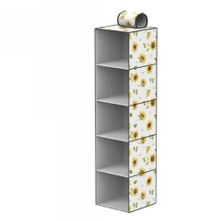 ORGANIZER PER ARMADIO 5 STRATI SCAFFALE PENSILE PORTA OGGETTI SCAFFALI 30x30x100