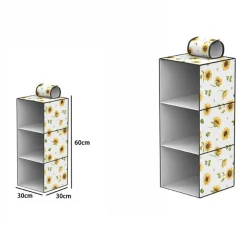 ORGANIZER PER ARMADIO 3 STRATI SCAFFALE PENSILE PORTA OGGETTI SCAFFALI 30x30x60