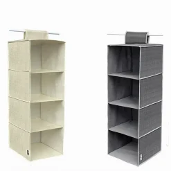 ORGANIZER PER ARMADIO CON 4 RIPIANI PORTA OGGETTI SALVASPAZIO 80X30X30 CM 69702