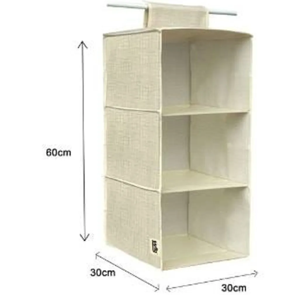 ORGANIZER PER ARMADIO IN TESSUTO CON 3 RIPIANI SCOMPARTI SALVASPAZIO 69701